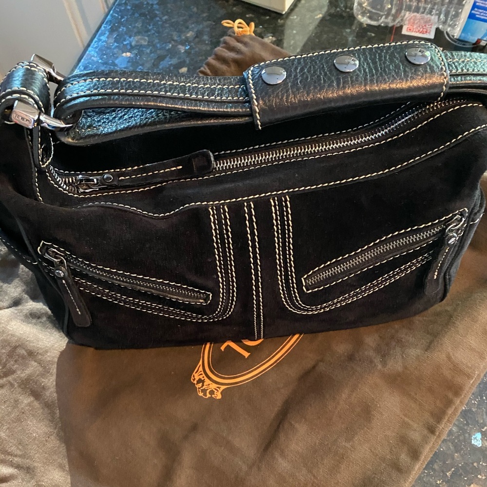 Tod’s Black Suede handbag